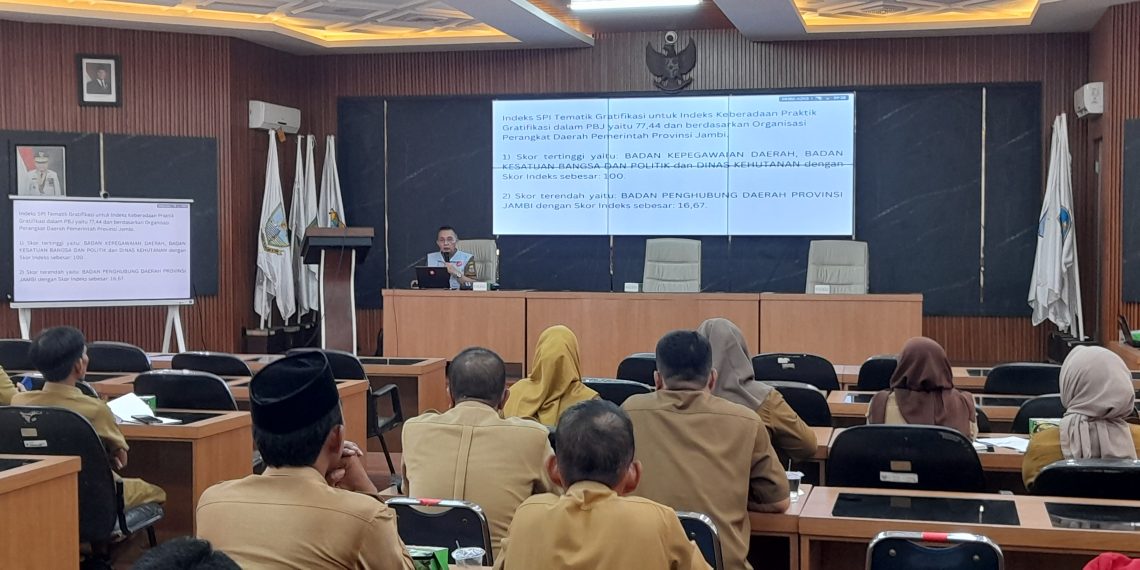 Inspektorat Provinsi Jambi Gelar Sosialisasi Antikorupsi untuk OPD: Fokus pada SPI, Gratifikasi, WBS, dan Benturan Kepentingan