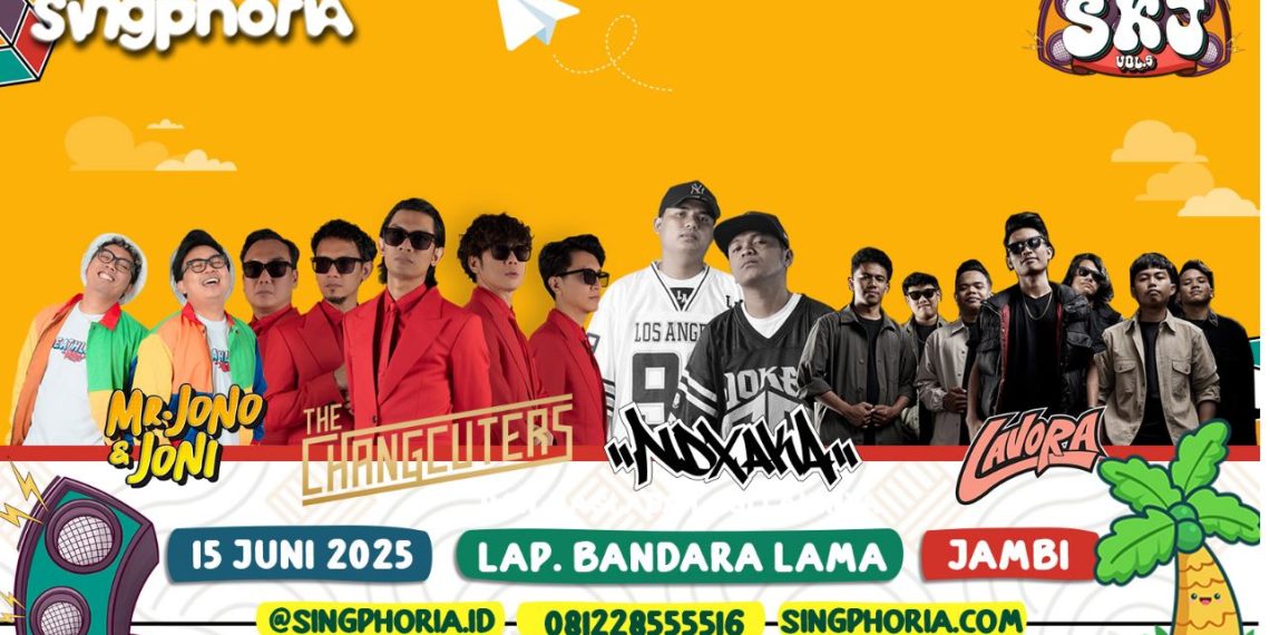 Pesta Musik Singphoria SKJ Vol. 5 Siap Guncang Jambi, Tampilkan NDX AKA hingga The Changcuters