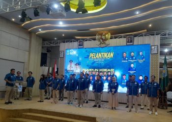 pelantikan Dewan Pimpinan Cabang Gerakan Ekonomi Kreatif Nasional (DPC GEKRAF) Kota Jambi yang digelar di Aula Griya Mayang pada Jumat (20/06) malam. (Amx/nuansajambi.com)
