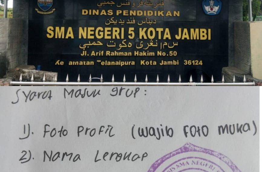 Dugaan Pungli di SMA Negeri 5 Kota Jambi, Kepsek: Itu Inisiatif Osis dan Sukarela dari Wali Murid