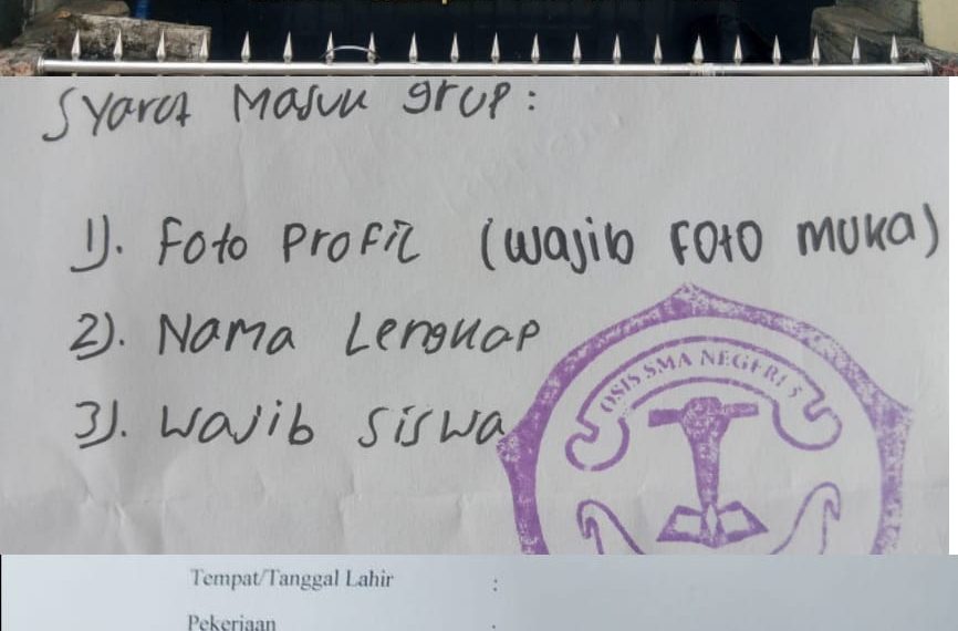 SMA 5 Kota Jambi Diduga Pungli Berkedok Sumbangan Pada Penerimaan Siswa Baru