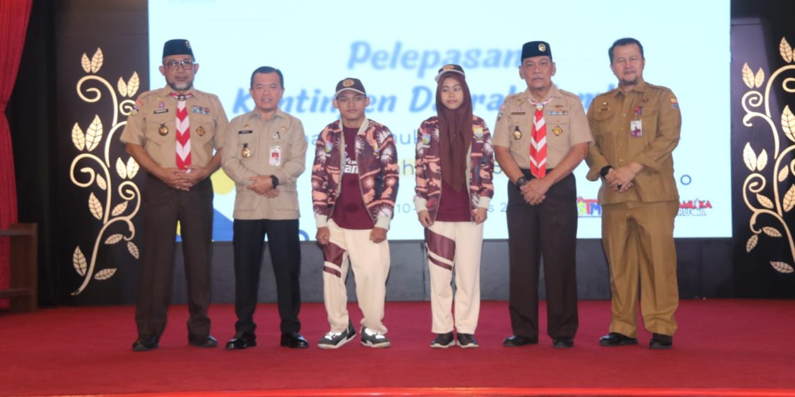 Gubernur Al Haris Lepas 88 Kontingen Perkemahan Pramuka Berkebutuhan Khusus Tingkat Nasional
