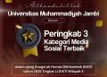 UM Jambi Raih Juara 3 Anugerah Humas Diktisaintek 2025 Kategori Media Sosial