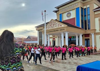 Wujudkan Sinergitas dan Solidaritas Dalam Rangka HUT ke-75, Ditpolairud Polda Jambi Gelar Olahraga Bersama Instansi Maritim