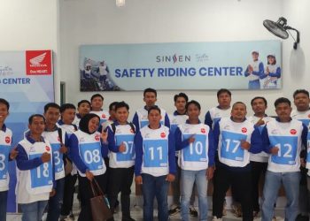 Uji Skill & Edukasi! Sinsen Hidupkan Semangat #Cari_Aman Bikers Honda Jambi